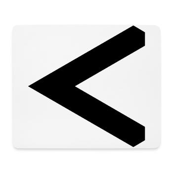 Rune: Kenaz/Kaunan ᚲ (K), QuantumRunes Futhark 0 © - Mousepad (Querformat) - Weiß - Vorne