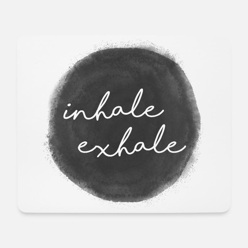 inhale exhale yoga - Mousepad (Querformat) - Weiß