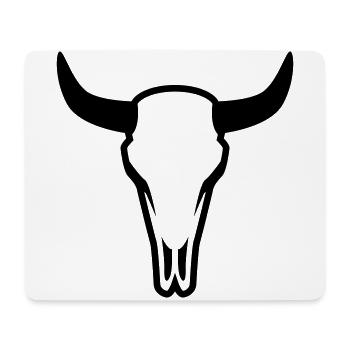Cow Bull Skull - Mouse Pad (horizontal) - white - Front