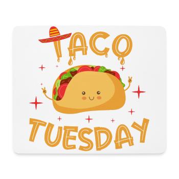 taco tuesday - Tapis de souris (format paysage) - blanc - Devant