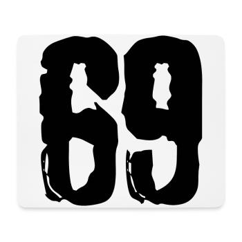 69 Zahl Trikot - Mousepad (Querformat) - Weiß - Vorne