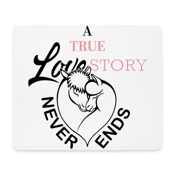 Alpaca Lama Love Story - Mouse Pad (horizontal) - white - Front