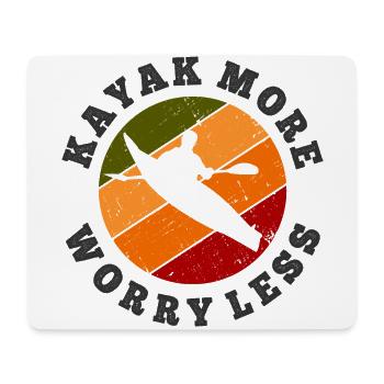 Paddel-Boot Kanu-Fahrer Für Kajak - Mousepad (Querformat) - Weiß - Vorne