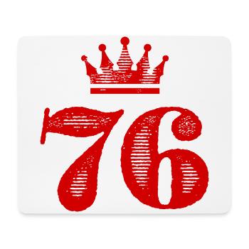 76 Couronne numérique - Tapis de souris (format paysage) - blanc - Devant