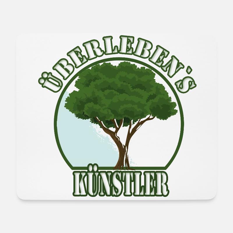 Überlebenskünstler Baum Wald Natur - Schutz Welt - Mousepad (Querformat) - Weiß
