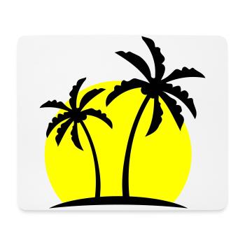 Symbole de Palm Island - Tapis de souris (format paysage) - blanc - Devant