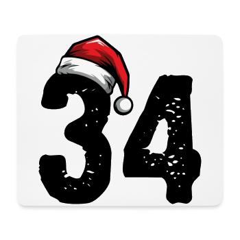 34 Number Christmas - Mouse Pad (horizontal) - white - Front