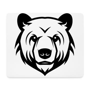 Polar Bear Head Polar Bear - Mouse Pad (horizontal) - white - Front
