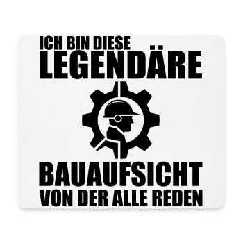 Bauleitung Baustelle Bauleiter Bauaufsicht - Mousepad (Querformat) - Weiß - Vorne