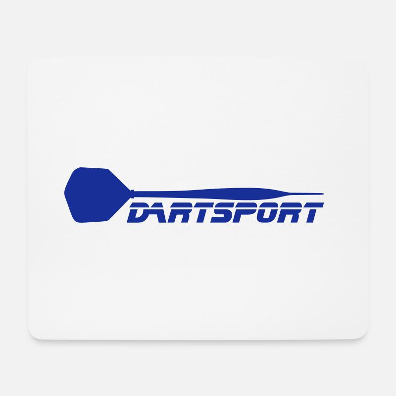 Dartsport Schriftzug mit Pfeil - Mousepad (Querformat) - Weiß