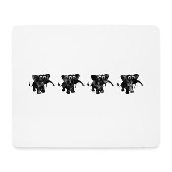 Eléphant éléphant pour enfants - Tapis de souris (format paysage) - blanc - Devant