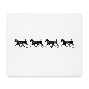 Trotting Horse Horses Trabrennsport Horse Racing - Mouse Pad (horizontal) - white - Front