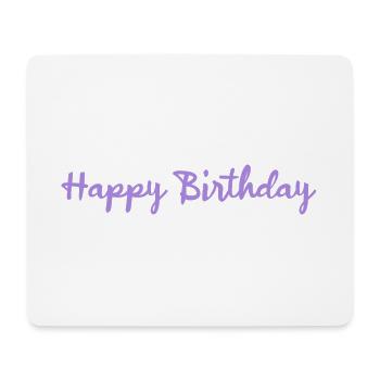 HAPPY BIRTHDAY - Tapis de souris (format paysage) - blanc - Devant