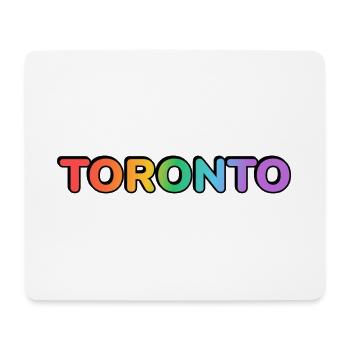 Toronto City in Regenbogenbuchstaben - Mousepad (Querformat) - Weiß - Vorne