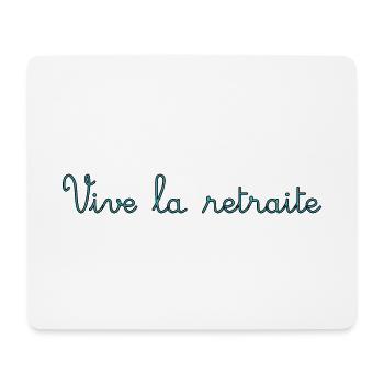 RETRAITE. RETRAITE. RETRAITEE. SENIOR. MAMIE. PAPY - Tapis de souris (format paysage) - blanc - Devant