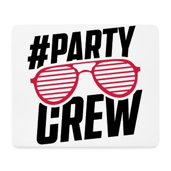 party crew sunglasses - Mouse Pad (horizontal) - white - Front
