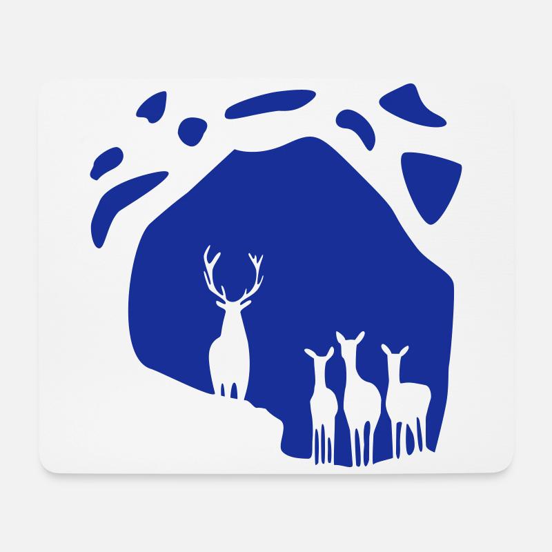 Spaziergang im Wald - Mousepad (Querformat) - Weiß