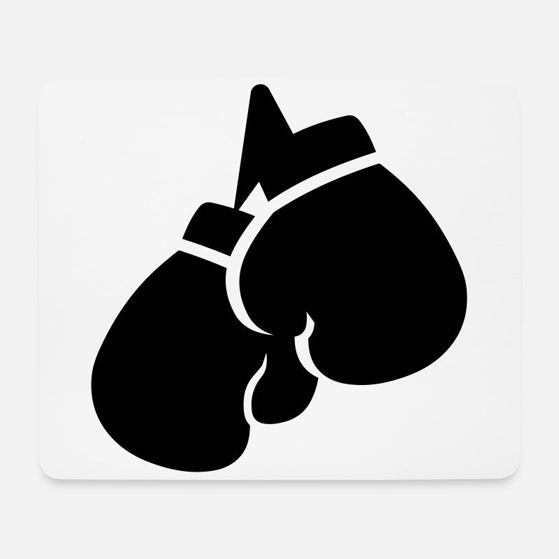 Boxhandschuhe symbol - Mousepad (Querformat) - Weiß