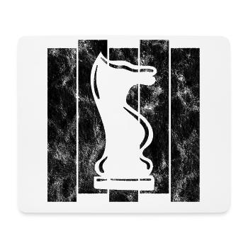 Retro Chess Chess Player Checkmate Chess Piece - Mouse Pad (horizontal) - white - Front