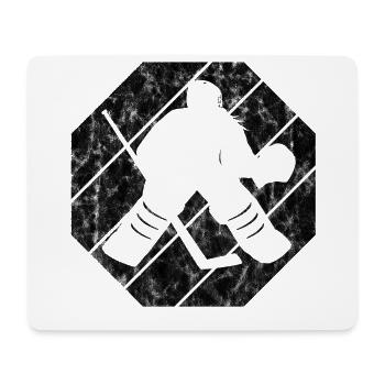 Hockey Hockey Sur Glace Rétro Patins Puck Ice - Tapis de souris (format paysage) - blanc - Devant
