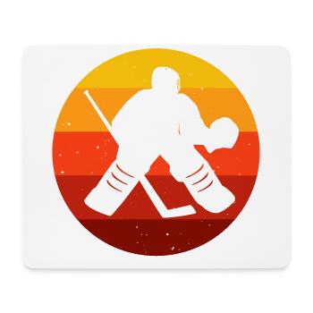 Hockey sur glace Hockey sur glace Patins rétro Puck Ice - Tapis de souris (format paysage) - blanc - Devant