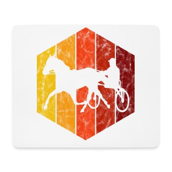Traber Trabrennen in retro oder vintage Style - Mousepad (Querformat) - Weiß - Vorne