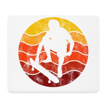 Skateboarder Skateboard Skater Skate Skateing - Tapis de souris (format paysage) - blanc - Devant