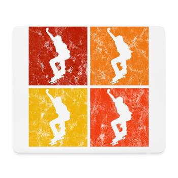 Skateboard Skateboarder Skater Skate Skateing - Tapis de souris (format paysage) - blanc - Devant