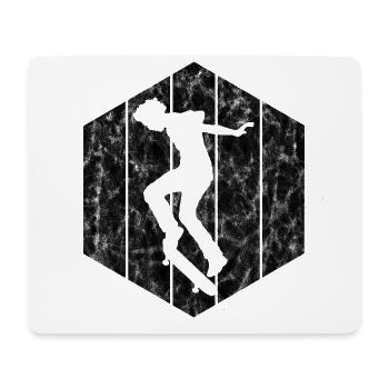 Skateboard Skateboarder Skater Skate Skateing - Tapis de souris (format paysage) - blanc - Devant