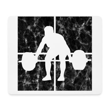 Musculation Bodybuilder GYM Fitnessstudio Retro - Tapis de souris (format paysage) - blanc - Devant