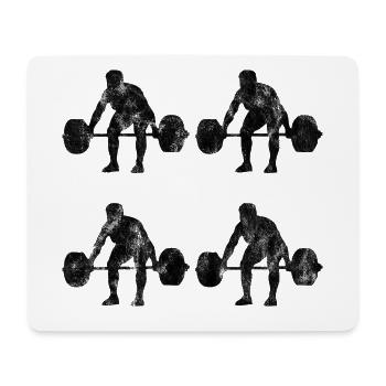 Musculation Bodybuilder GYM Fitnessstudio Retro - Tapis de souris (format paysage) - blanc - Devant