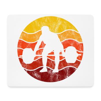 Musculation Bodybuilder GYM Fitnessstudio Retro - Tapis de souris (format paysage) - blanc - Devant