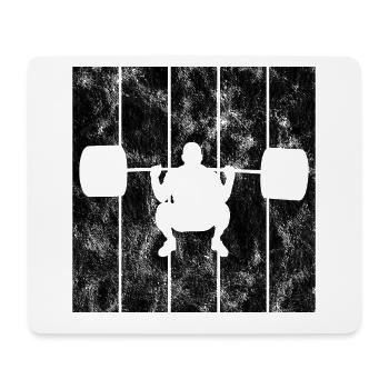Musculation Bodybuilder GYM Fitnessstudio Retro - Tapis de souris (format paysage) - blanc - Devant