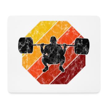 Musculation Bodybuilder GYM Fitnessstudio Retro - Tapis de souris (format paysage) - blanc - Devant