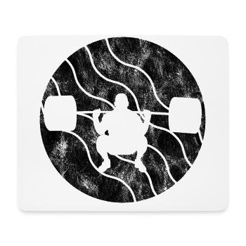 Musculation Bodybuilder GYM Fitnessstudio Retro - Tapis de souris (format paysage) - blanc - Devant