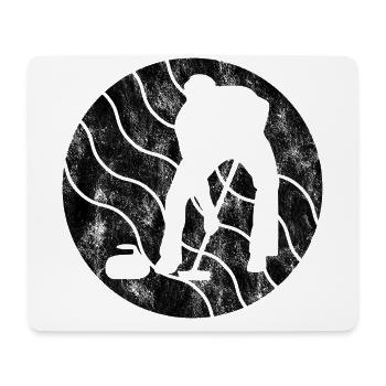 Ice Curling Curler Curling Retro Gift - Mouse Pad (horizontal) - white - Front