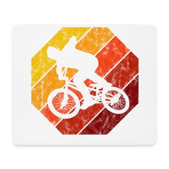 BMX Vélo Vélo Rétro Cadeau Vélo Motocross - Tapis de souris (format paysage) - blanc - Devant