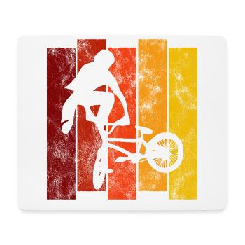 BMX Rad Fahrrad Retro Geschenk Bicycle Motocross - Mousepad (Querformat) - Weiß - Vorne