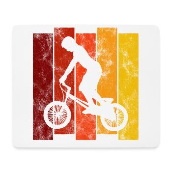 Cadeau rétro de vélo de vélo BMX Vélo Motocross - Tapis de souris (format paysage) - blanc - Devant