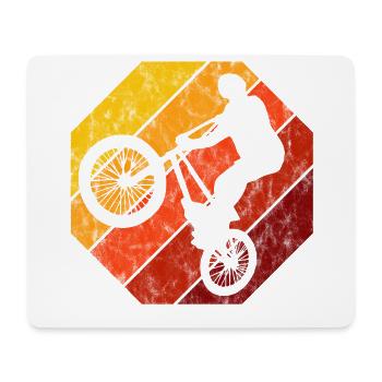 BMX Rad Fahrrad Retro Geschenk Bicycle Motocross - Mousepad (Querformat) - Weiß - Vorne