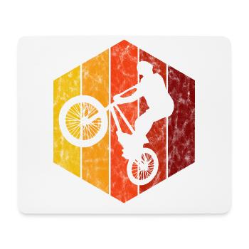 BMX Rad Fahrrad Retro Geschenk Bicycle Motocross - Mousepad (Querformat) - Weiß - Vorne