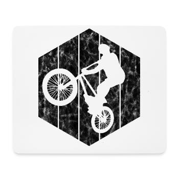BMX Rad Fahrrad Retro Geschenk Bicycle Motocross - Mousepad (Querformat) - Weiß - Vorne