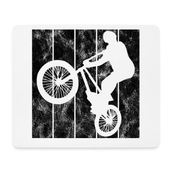 BMX Vélo Vélo Rétro Cadeau Vélo Motocross - Tapis de souris (format paysage) - blanc - Devant