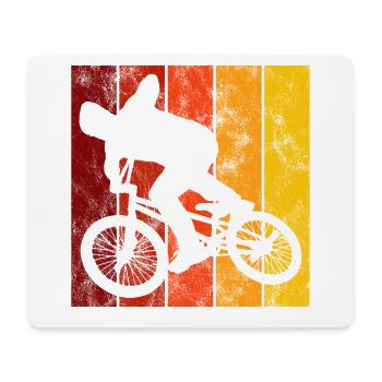 Cadeau rétro de vélo de vélo BMX Vélo Motocross - Tapis de souris (format paysage) - blanc - Devant