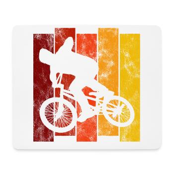 BMX Rad Fahrrad Retro Geschenk Bicycle Motocross - Mousepad (Querformat) - Weiß - Vorne