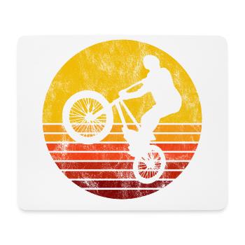 Cadeau rétro de vélo de vélo BMX Vélo Motocross - Tapis de souris (format paysage) - blanc - Devant