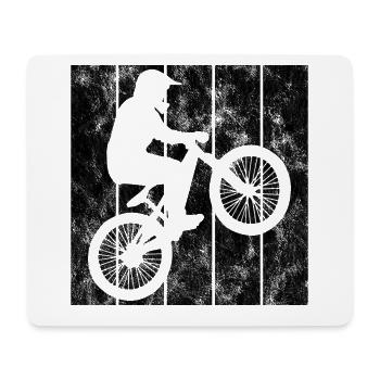 BMX Rad Fahrrad Retro Geschenk Bicycle Motocross - Mousepad (Querformat) - Weiß - Vorne