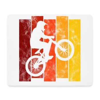 BMX Rad Fahrrad Retro Geschenk Bicycle Motocross - Mousepad (Querformat) - Weiß - Vorne