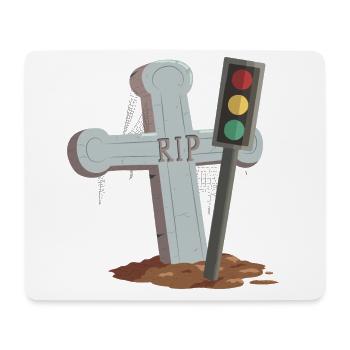 Traffic light Rest in Peace RIP - Mouse Pad (horizontal) - white - Front