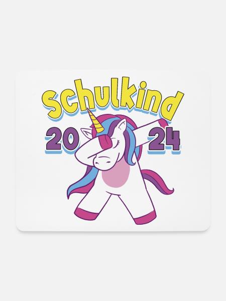 Schulkind 2024 Einhorn Einschulung Schule Schüler - Mousepad (Querformat) - Weiß